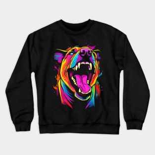 Retro Pop art Pitbull Dog Breed Art Crewneck Sweatshirt